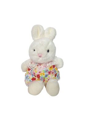 Walmart Easter Bunny Rabbit Plush Floral Dress 14.5"